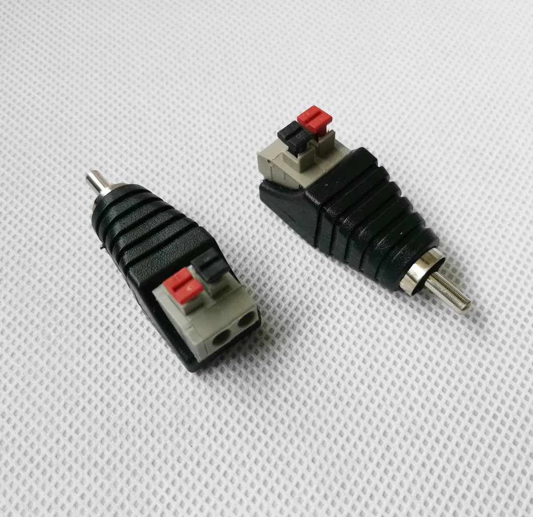 Insert Type RCA Male Connector for CCTV Camera