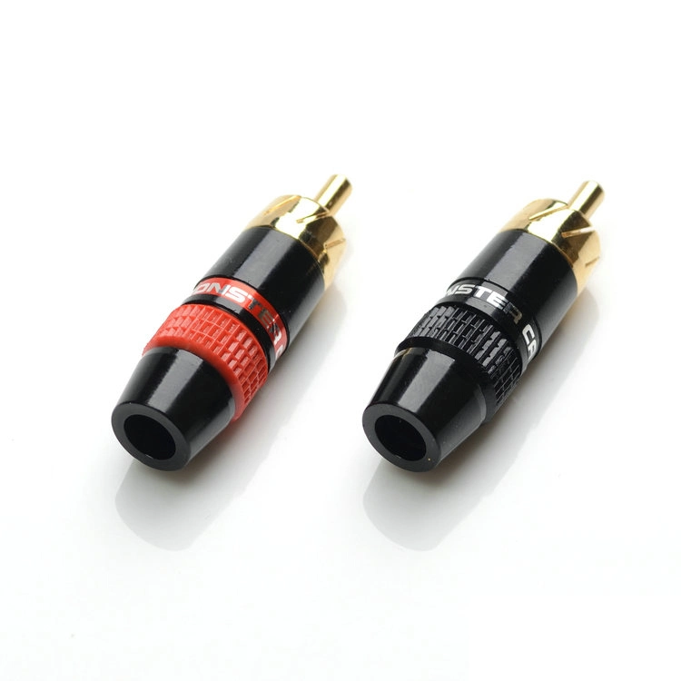 RCA Connector RCA Male Plug High Quality Speaker Plug Adapter (R-012)