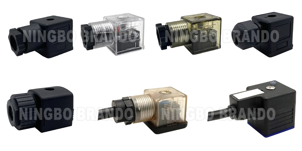 AC DC IP65 IP67 MPM DIN 43650 Form A B C Solenoid Valve Coil Connector With LED Cable DIN43650A DIN43650B DIN43650C
