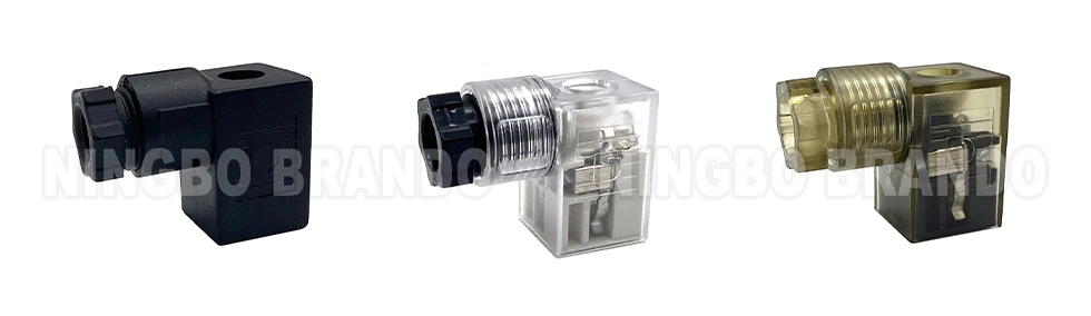 AC DC IP65 IP67 MPM DIN 43650 Form A B C Solenoid Valve Coil Connector With LED Cable DIN43650A DIN43650B DIN43650C