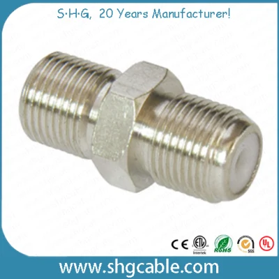 F Type Splice Adapter Connector for Coaxial Cable Rg59 RG6 (F