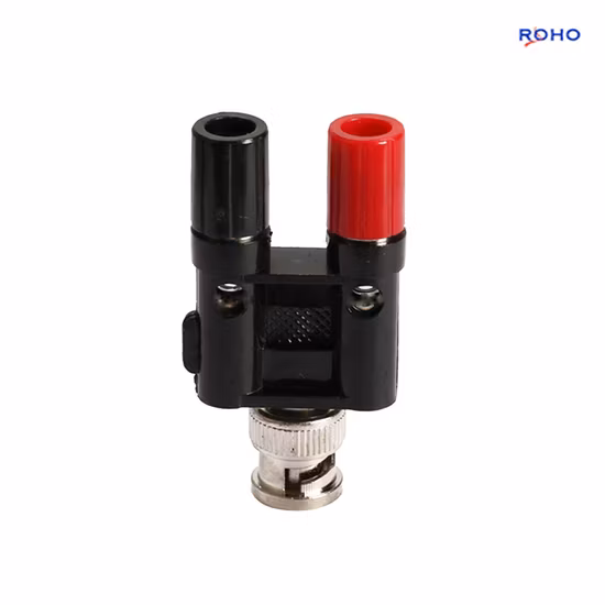 BNC Male to 4mm Stackable Double Banana Binding Post Jack RF Connector Adapter