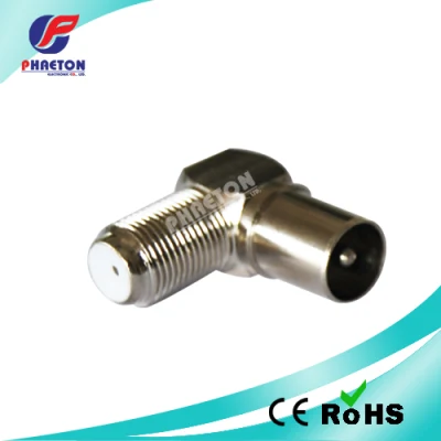 9.5mm PAL Male to F Female Connector Angled