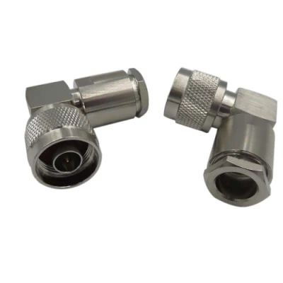 RF Coaxial N Type Male Right Angle Clamp Connector for LMR400 Cable